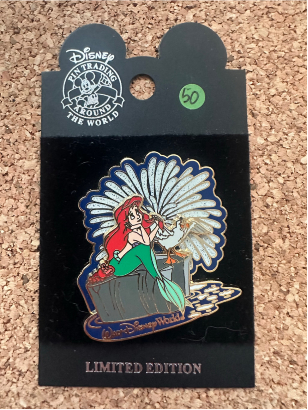Walt Disney World Ariel Scuttle Sebastian Fireworks Pin 23822 Limited Edition